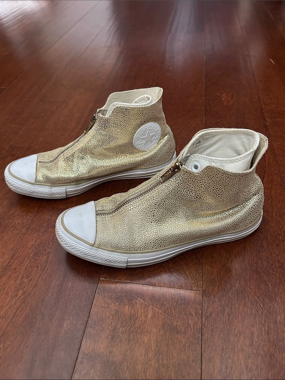 Converse Converse All Star CTAS Shroud Gold Metallic High Top Sneaker, Size 7.5